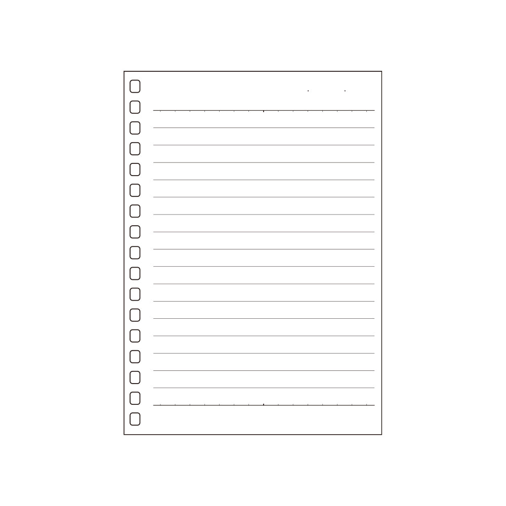 オープンリングノート・ツイストノート＜適合リーフ＞Ａ罫　Ａ６