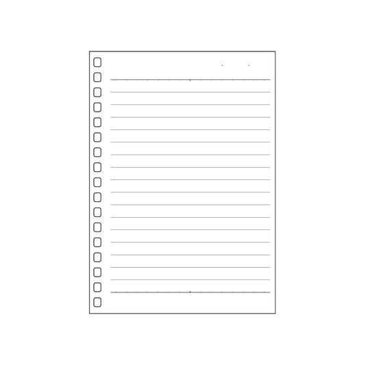 オープンリングノート・ツイストノート＜適合リーフ＞Ａ罫　Ａ６