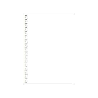 オープンリングノート・ツイストノート＜適合リーフ＞無地　Ａ６