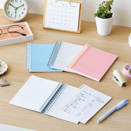 オープンリングノート　Ａ６　厚とじ　リーフ７０枚